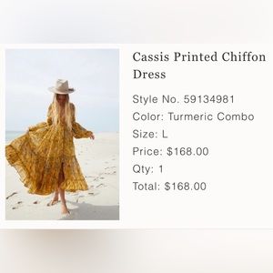 Free people - size Large printed chiffon maxi dress